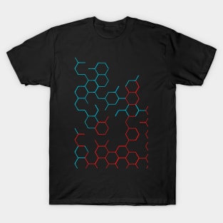 Blue And Red Honeycomb T-Shirt